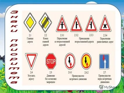Знаки приоритета дорожного движения картинки с пояснениями