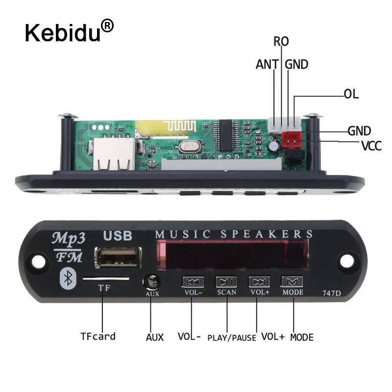 Bluetooth mp3 wma. Kebidu 5 v 12 v Bluetooth mp3 Декодер доска mp3 плеер car Kit. Блютуз модуль 747d. Bluetooth mp3 fm USB aux 3w 5v. Модуль USB 747d Bluetooth5.0.