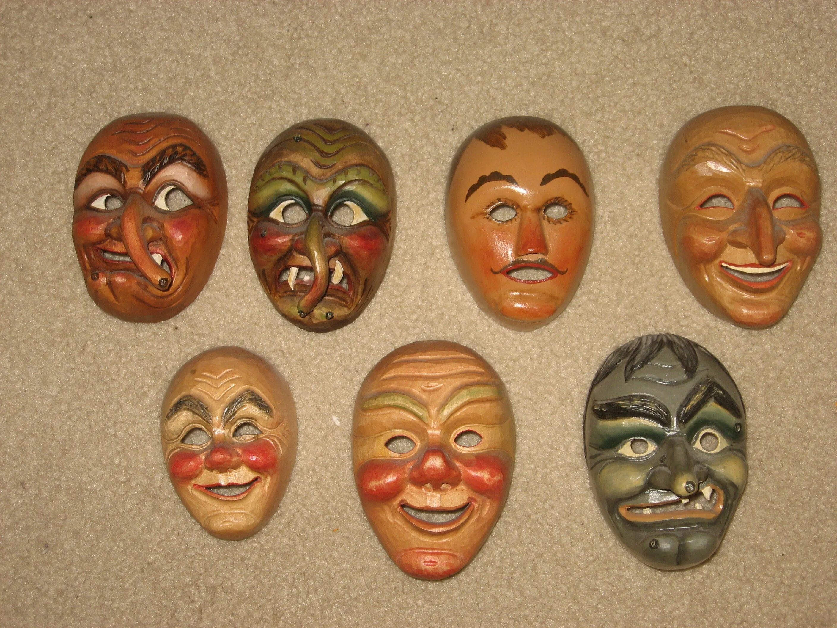 Фашинг маски. Идеи для масок. Немецкие маски. Древние маски Германии.