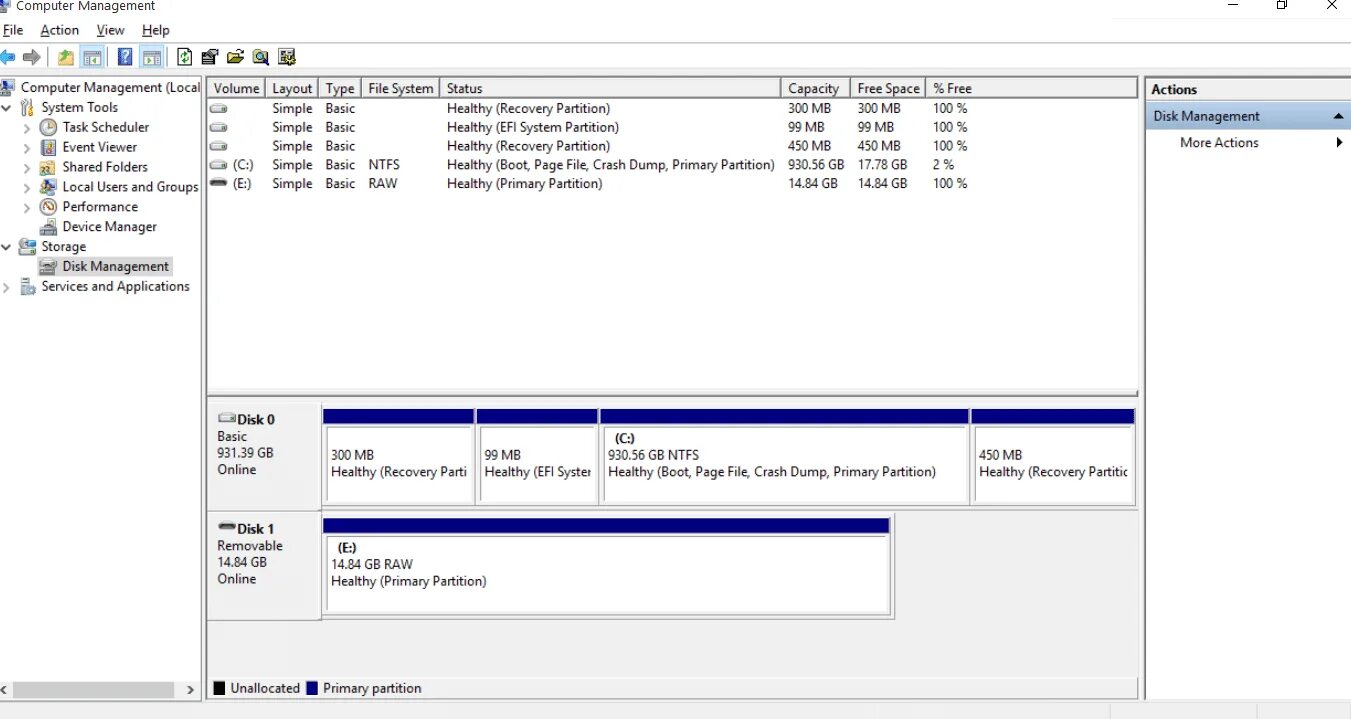 Disk partition manager. В ос ms windows установить на компьютер пакет partition manager.
