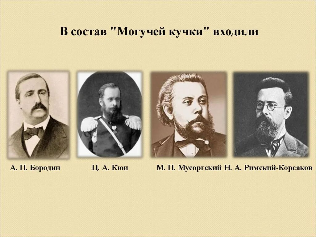 Могучая кучка названия. Могучая кучка состав композиторов. Римский Корсаков могучая кучка. Композиторы творческого Содружества могучая кучка. Бородин могучая кучка.