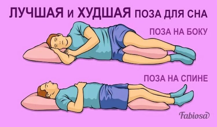 В какой позе быстрее уснуть