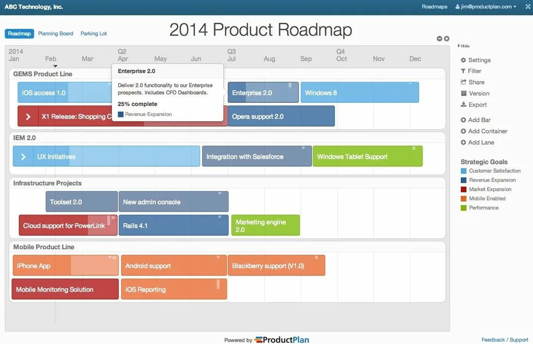 Программы для Roadmap. Дорожная карта product Manager. Сопоставление интерфейса с проектом. Product plan