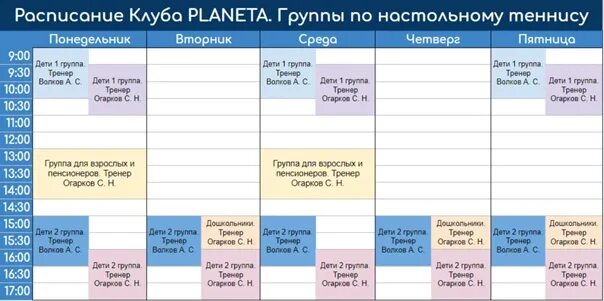 Расписание групп. Расписание занятий по настольному теннису. Расписание настольный теннис. Расписание коллективов. Расписание чемпионатов по настольному теннису