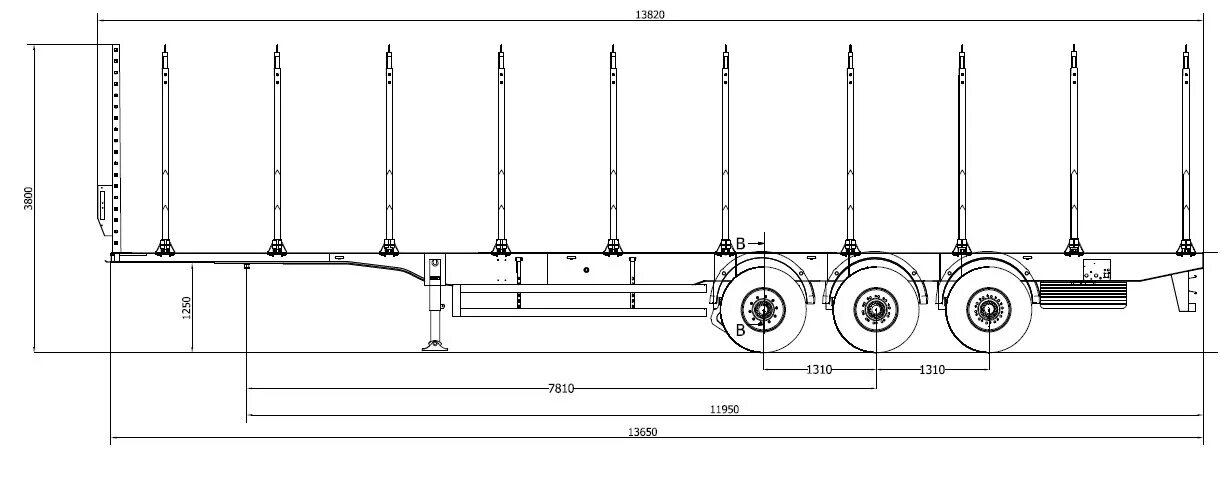 Габариты лесовоза полуприцеп. Прицеп Робинсон сортиментовоз чертеж unrrvk4001sd11202. Схема лесовозного прицепа. Прицеп 83360а сортиментовоз оси l1. Высота коников