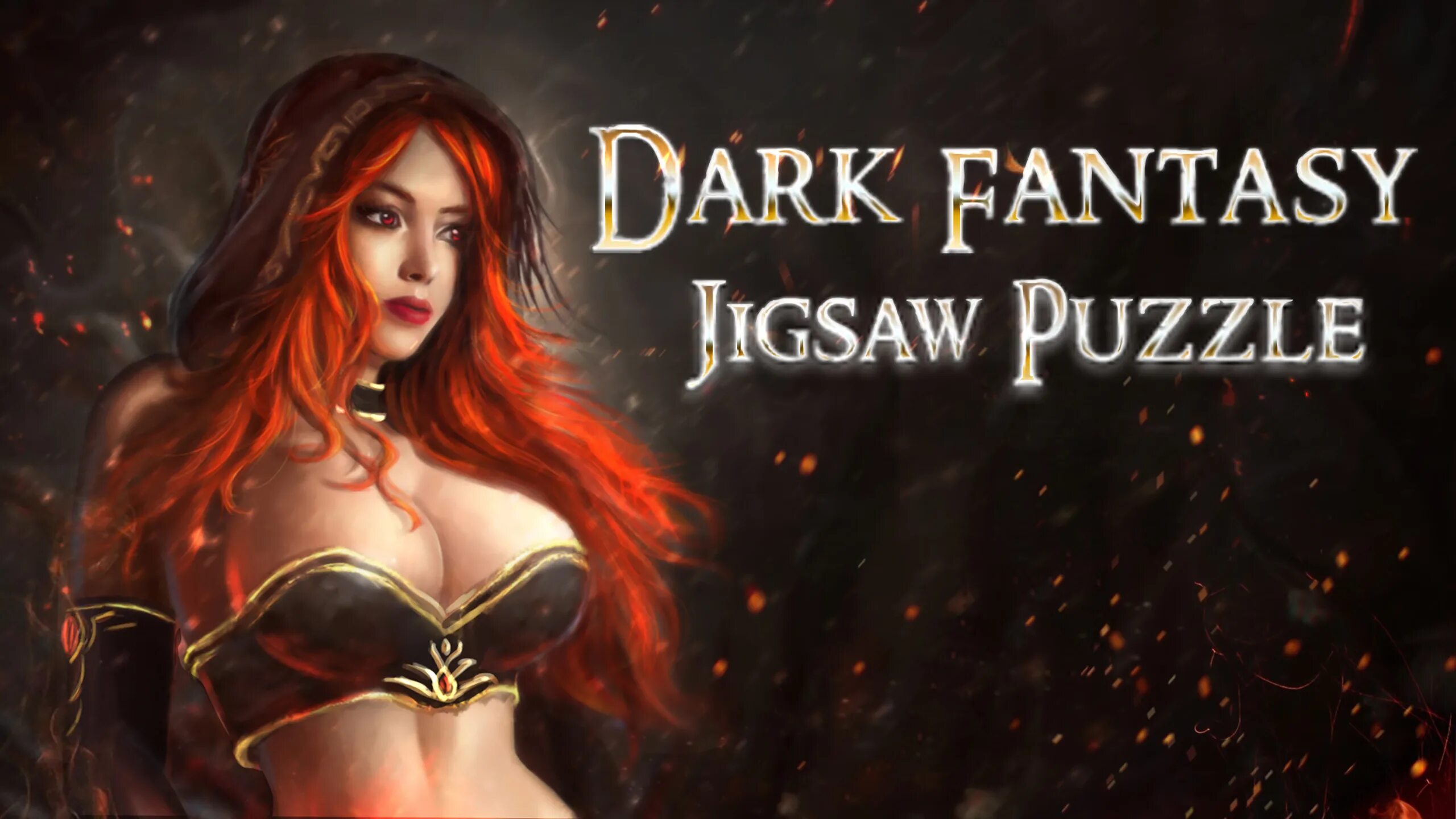 Dark Fantasy: Jigsaw Puzzle. Dark Fantasy Jigsaw. Dark Fantasy: Jigsaw Puzzle Wallpapers. Рыжая девушка пазл обои. Дарк пазл