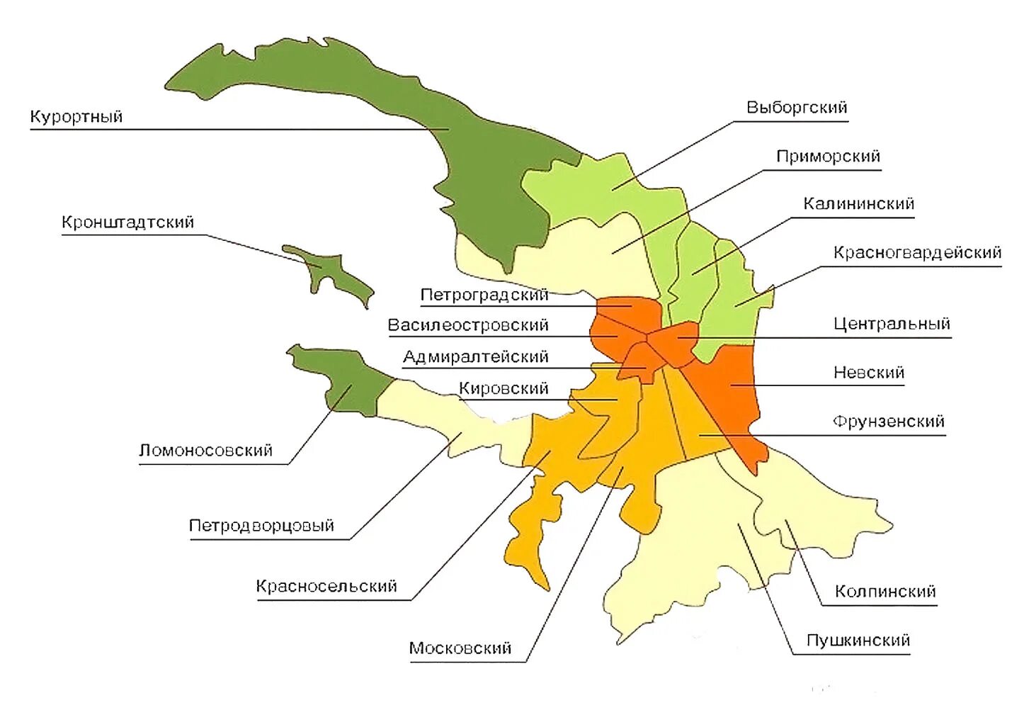 Карта Санкт-Петербурга по районам. Районы Санкт-Петербурга на карте. Районы СПБ на карте СПБ. Районы Санкт-Петербурга на карте с границами.