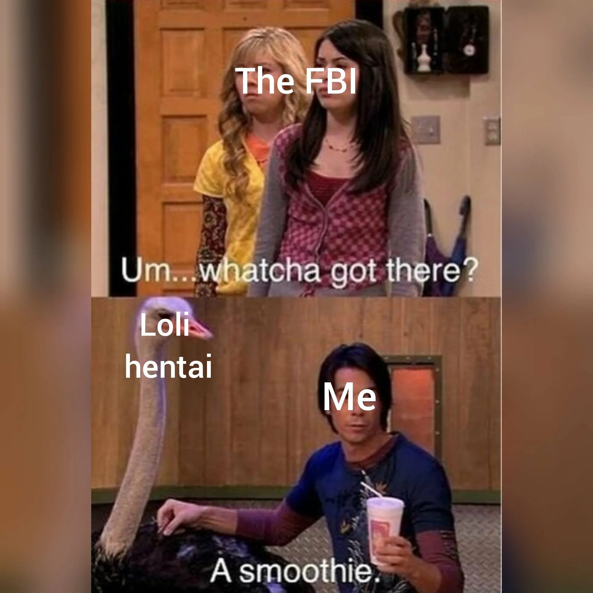 What do you have there. Whatcha got there a Smoothie. Whatcha got there. What you got there a Smoothie. ICARLY Whatcha got there Smoothie.