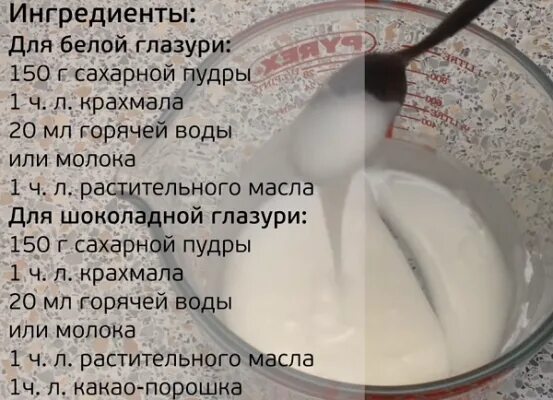 Ингредиенты для приготовления глазури. Глазурь из молока и сахара. Как можно приготовить глазурь. Глазурь из сахарной пудры и молока. Как разводить глазурь