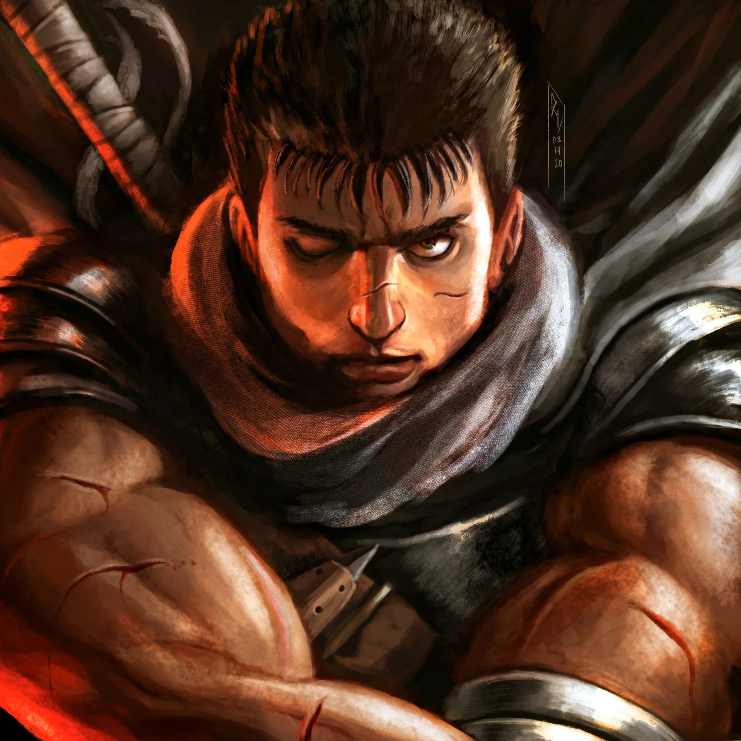 The first berserker. Гатс черный мечник. Berserk Гатс. Гатс Берсерк арт.