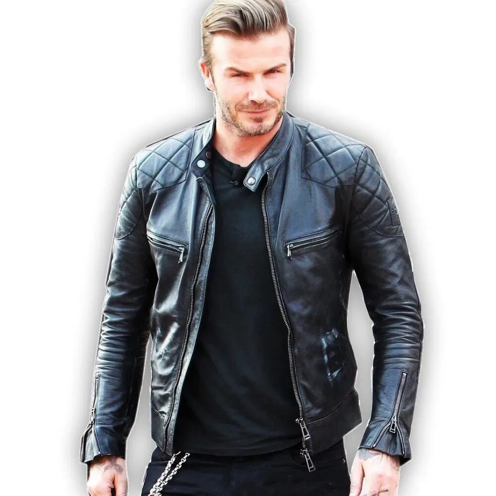 Дэвид Бекхэм в кожаной куртке. David Beckham кожаная куртка. David Beckham Jacket Winter. Дэвид Бекхэм в байкерской куртке. Мужская одежда кожаная куртка