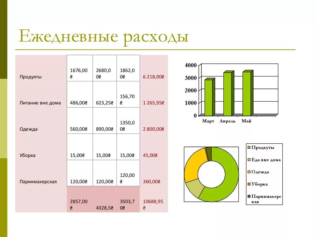 Ежедневные затраты