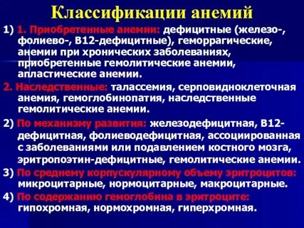 Постгеморрагическая анемия мкб