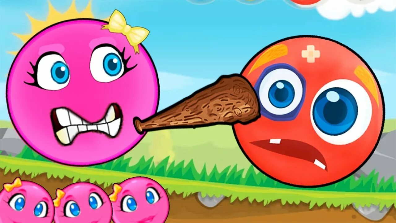 Bounce tales adventures. Красный шар приключения. Красный шарик игра. Красный розовый шарик игра.