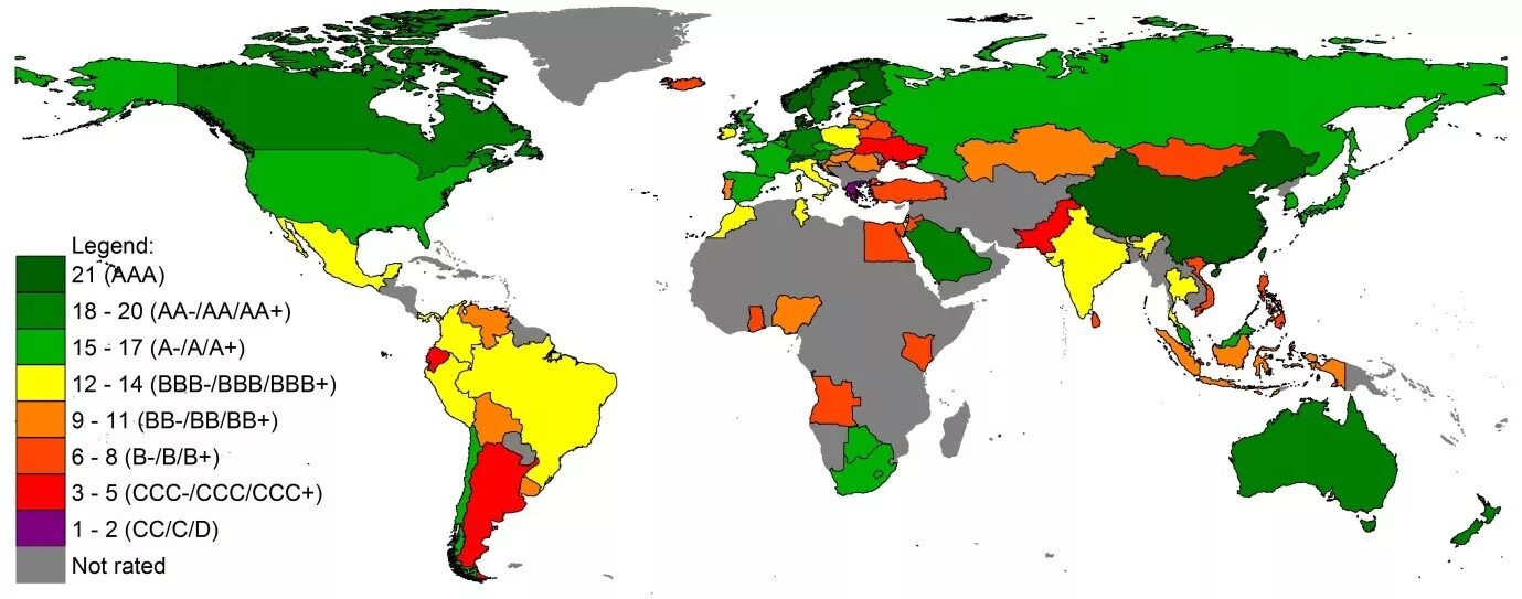 Кредитный рейтинг государства. Суверенный рейтинг стран. Кредитный рейтинг стран карта.