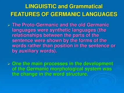 Grammatical features