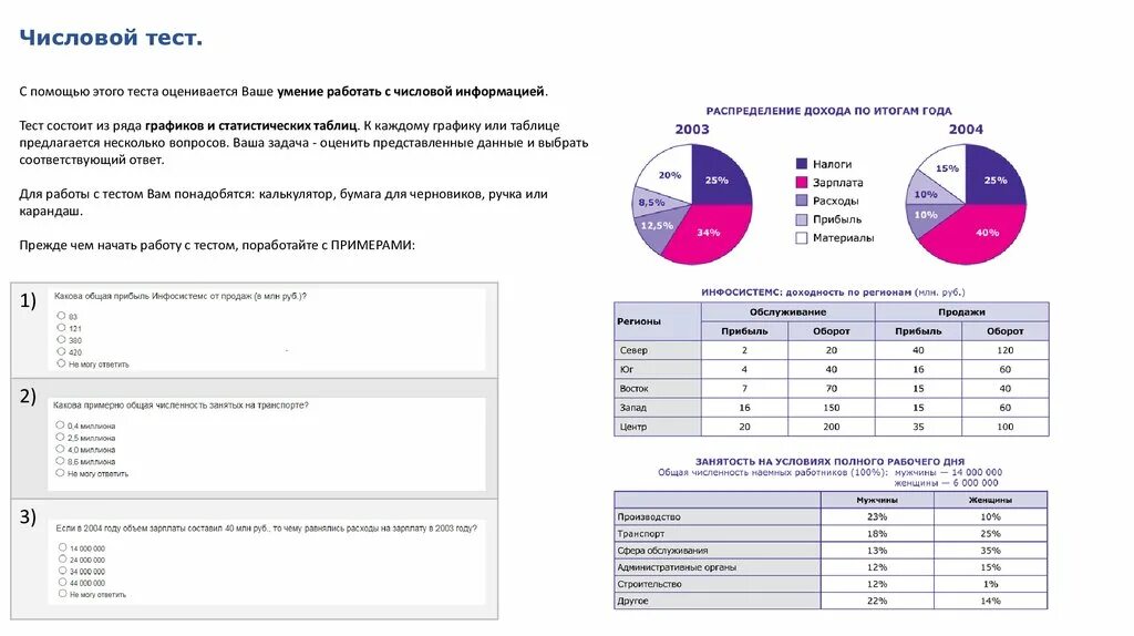 Числовой тест 4