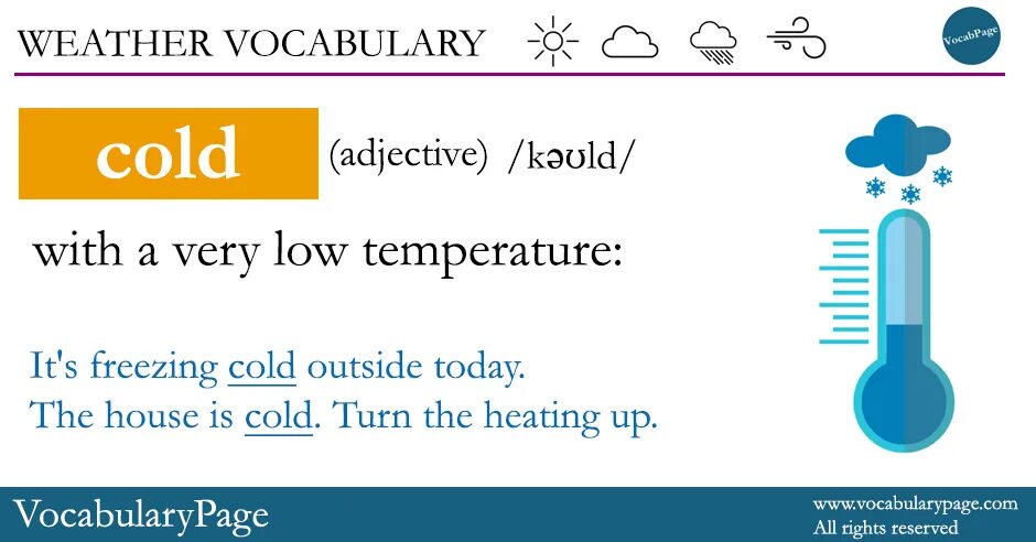 Weather Vocabulary. Cold weather Vocabulary. Cold Vocabulary. Temperature weather Vocabulary.