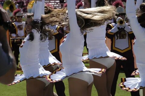 College Cheerleaders Upskirt.