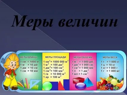 Математические величины 2 класс