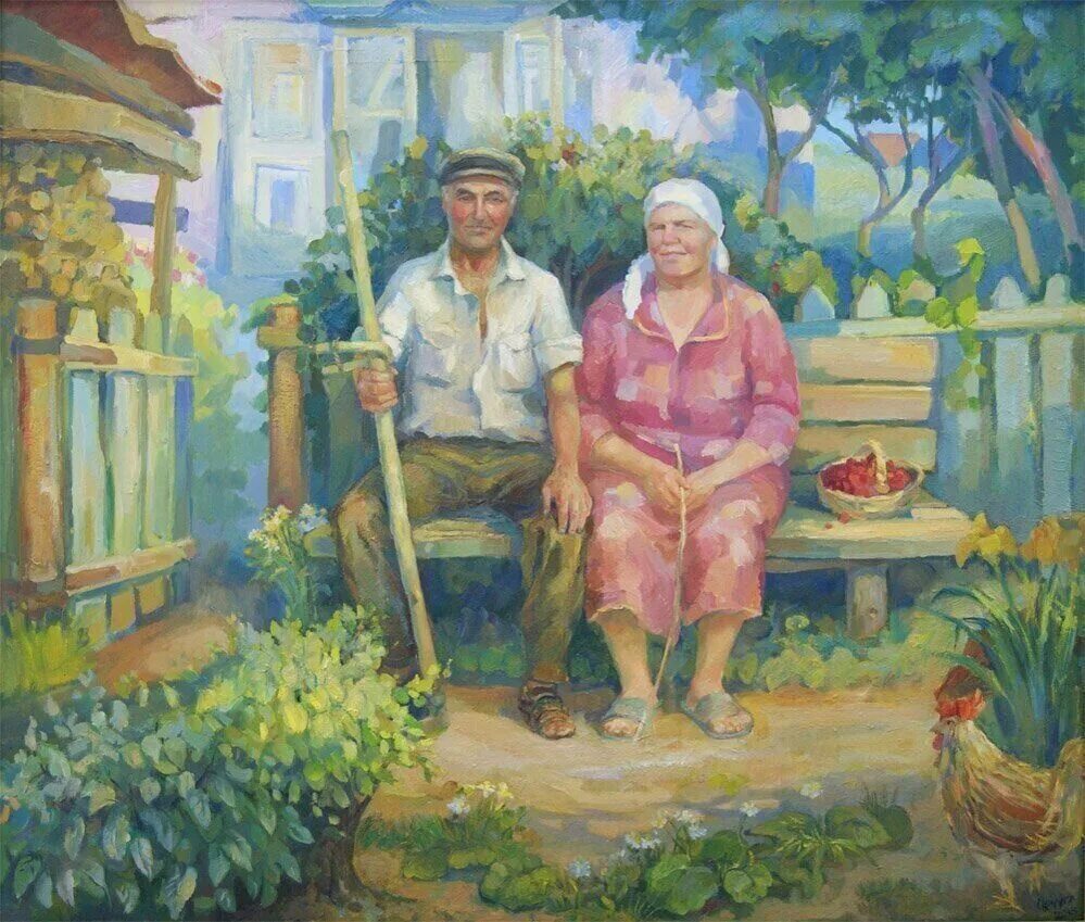 Деревенские сюжеты фото. Старики в деревне. Бабушка и дедушка в деревне. Пенсионеры на даче. Пенсионеры в деревне.