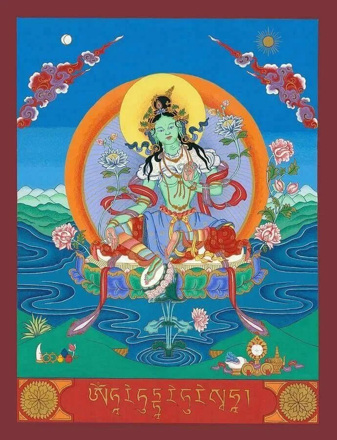 Ом таре туттаре туре слушать. Green Tara Thangka. Ом Таре ТУТТАРЕ туре Соха. Мантра тары. Green Tara Mantra.