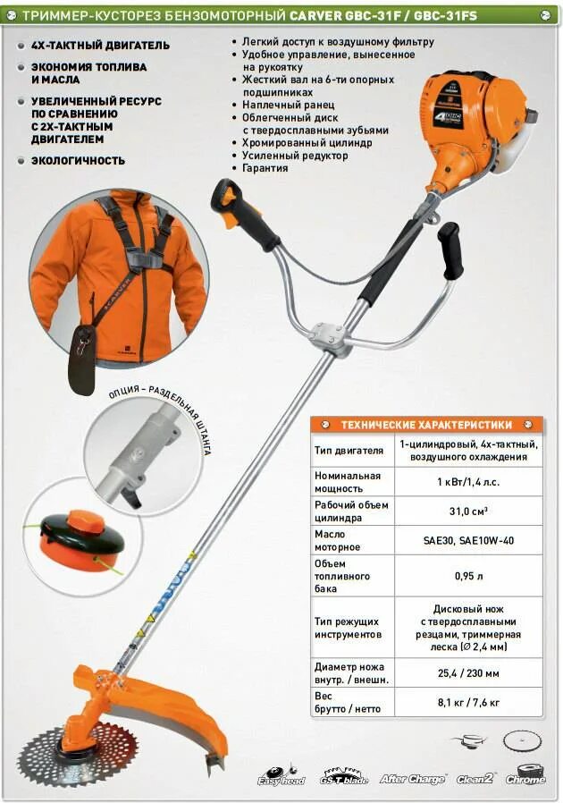 Stihl какой бензин. Триммер Carver GBC-31fs. Бензиновая коса Carver GBC-31f. Триммер Carver GBC-43. Триммер Карвер 31f диск.