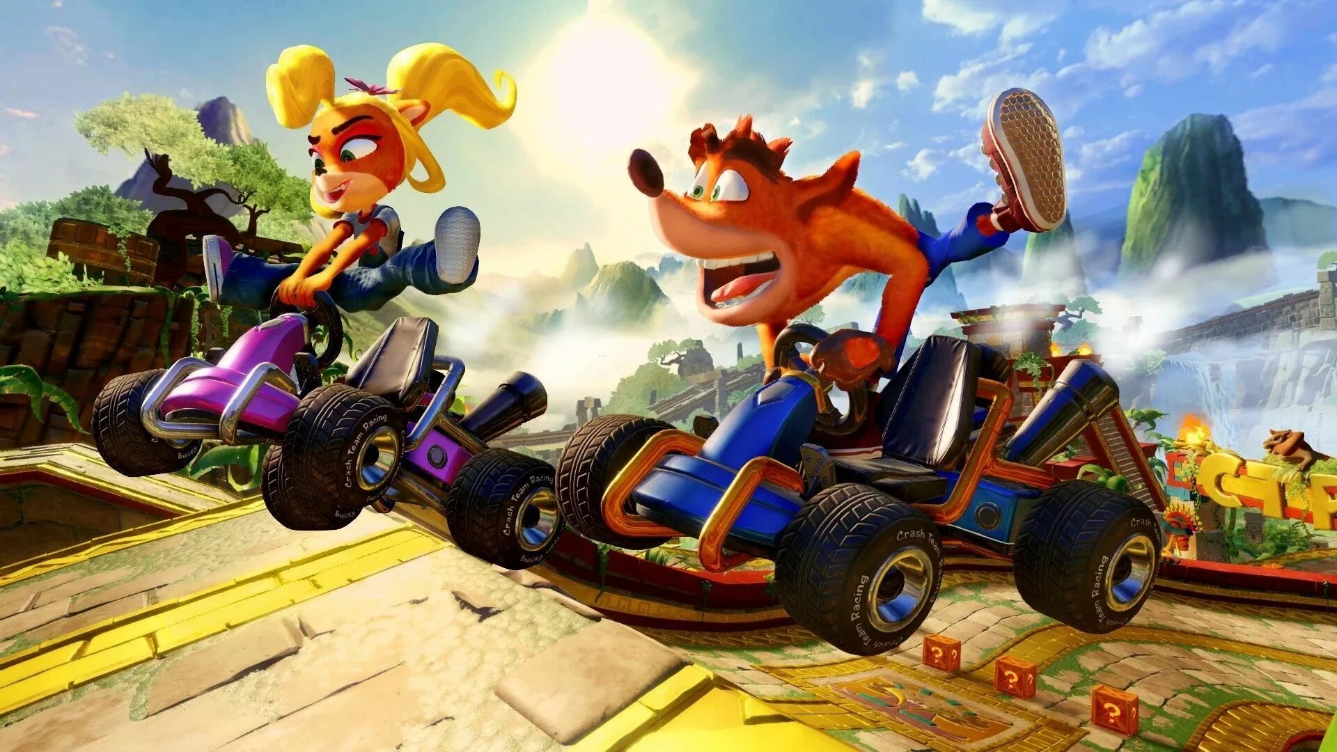 Крэш бандикут гонки. Краш бандикут гонки. CTR crash Team Racing Nitro fueled. Crash Team Racing 2019. Игры в мультяшном стиле