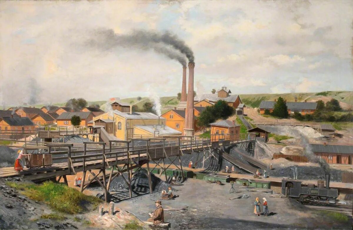 Industrial society. Промышленная революция (1760-1840. Железопрокатный завод. 1875.