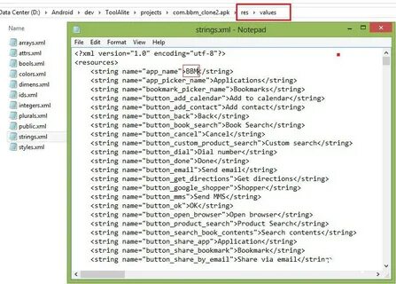 Strings xml