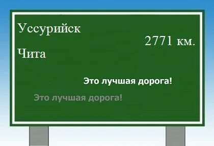 Чита уссурийск расстояние