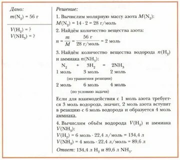 Какую массу имеет 1 моль азота