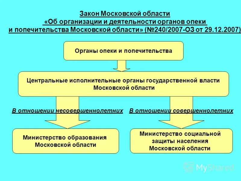 Министерство опеки и попечительства московской области