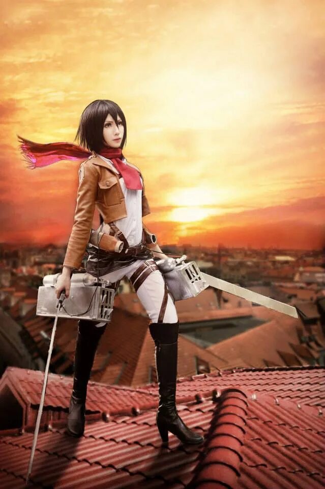 Mikasa cosplay. Микаса Аккерман Cosplay.