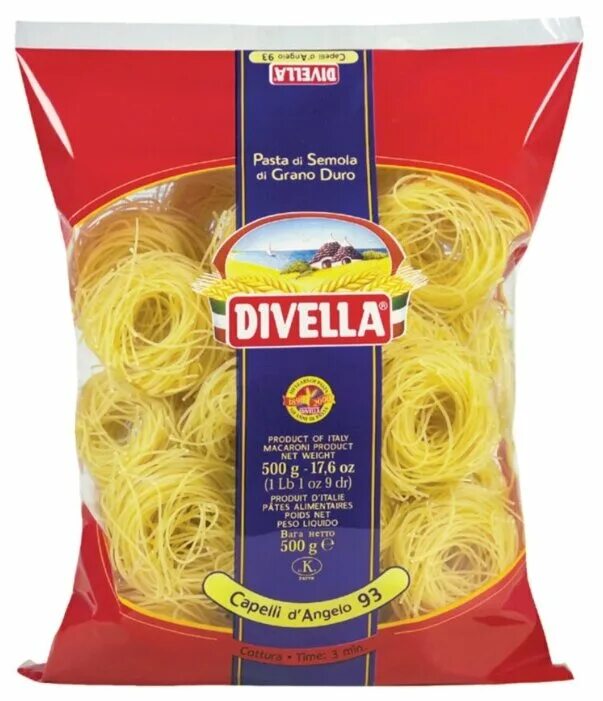 Divella макароны tagliolini 92, 500 г. Divella макароны gnocchi 45, 500 г. Divella макароны elicoidali 22 из твердых сортов пшеницы, 500 г. Паста лингвине 500 г, Divella, Италия (-c-).