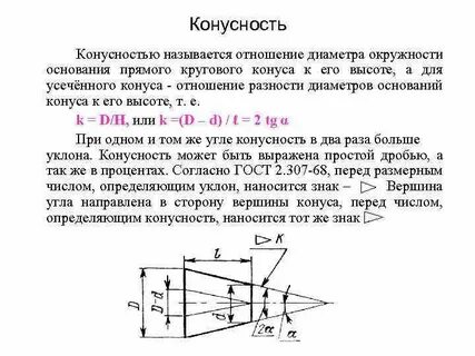 Наименьший диаметр конуса