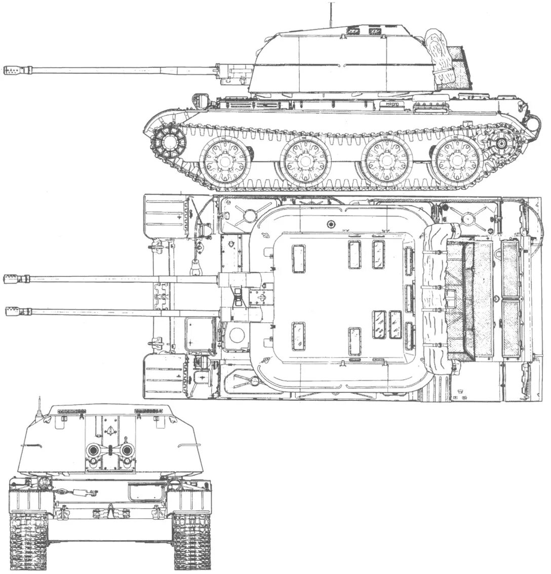 Зсу 2. Зсу-57-2 зенитная самоходная. зсу 57 2 чертеж. танк зсу-57-2.
