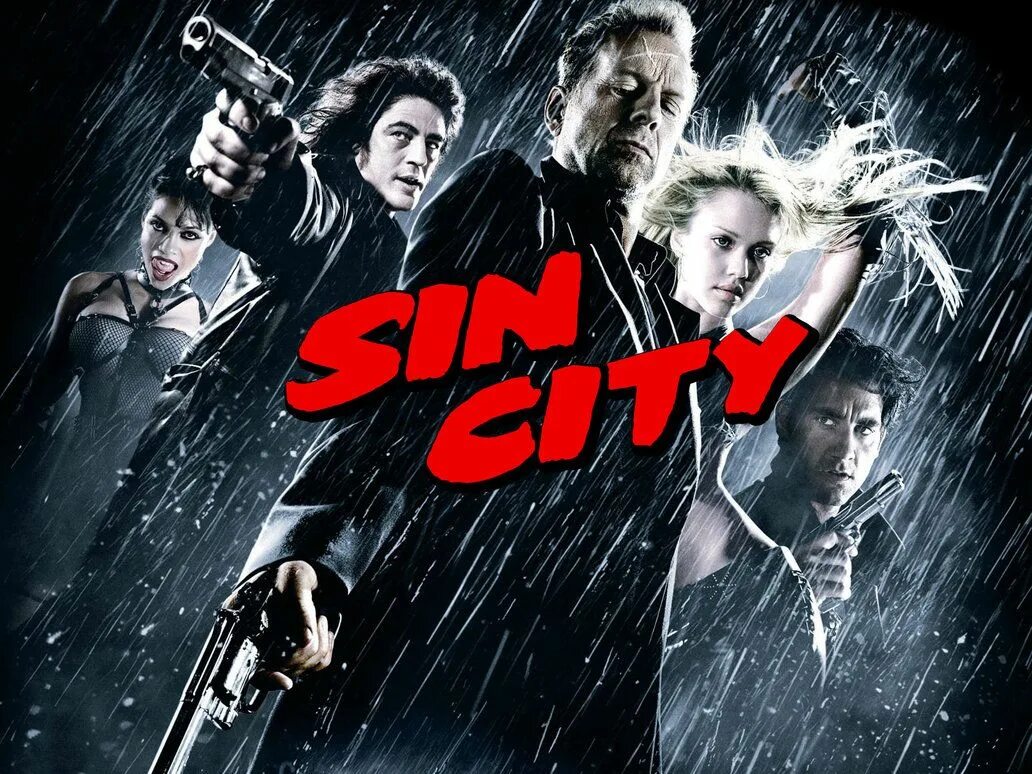 От 3 февраля 2005 г. Sin City 2005. Город грехов город. Город грехов Постер.
