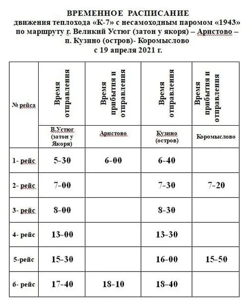 Дорога жизни устюг кузино сегодня. Расписание парома Великий Устюг Аристово. Расписание парома Великий Устюг Кузино 2022. Расписание парома к7 Великий Устюг. Паром Устюг Кузино расписание.