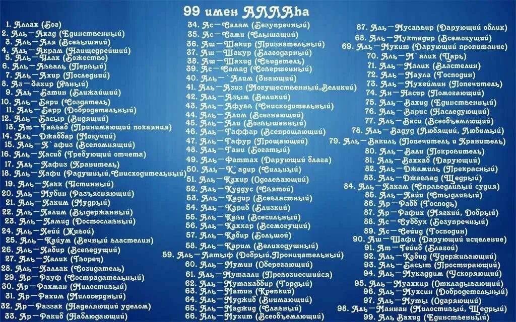 99 Прекраснейших имен Аллаха. СТО имён Аллаха список. 99 Имён Аллаха список. Что означает с арабского на русский