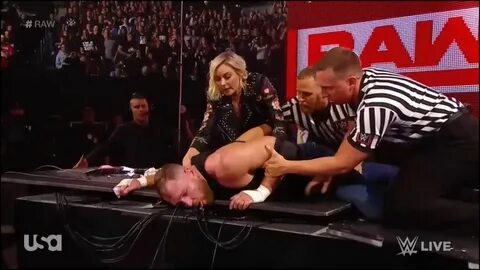 Renee Young & Dean Ambrose helping Dean Ambrose, Seth Rollins, Roman Re...