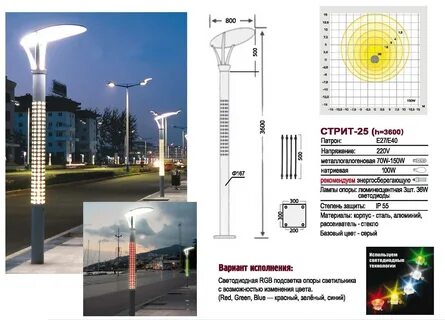 Сколько метров между столбами освещения