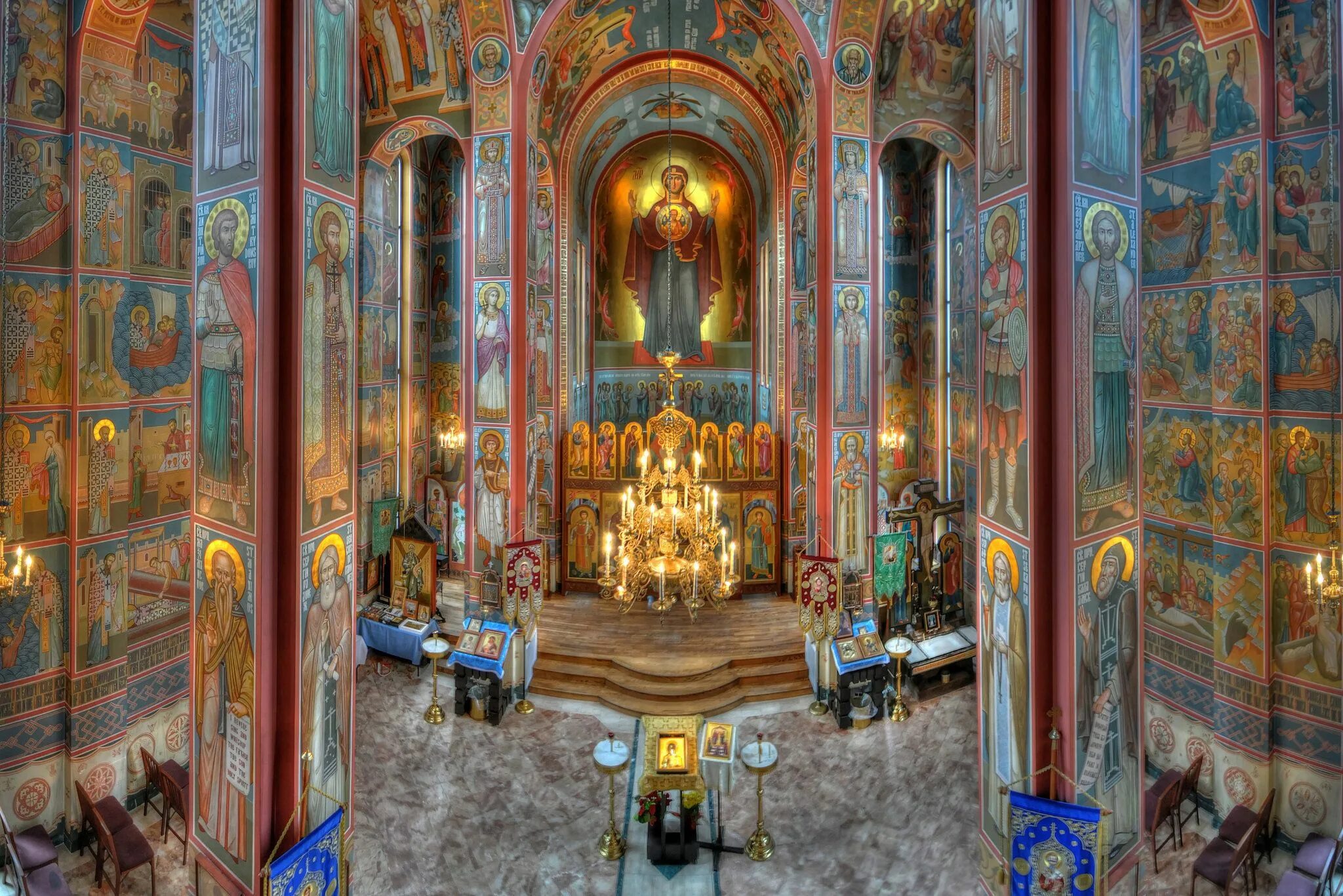 Церковь St Nicholas панорама. Церковь живописный источник. Православная Готика. Православные храмы в Китае.