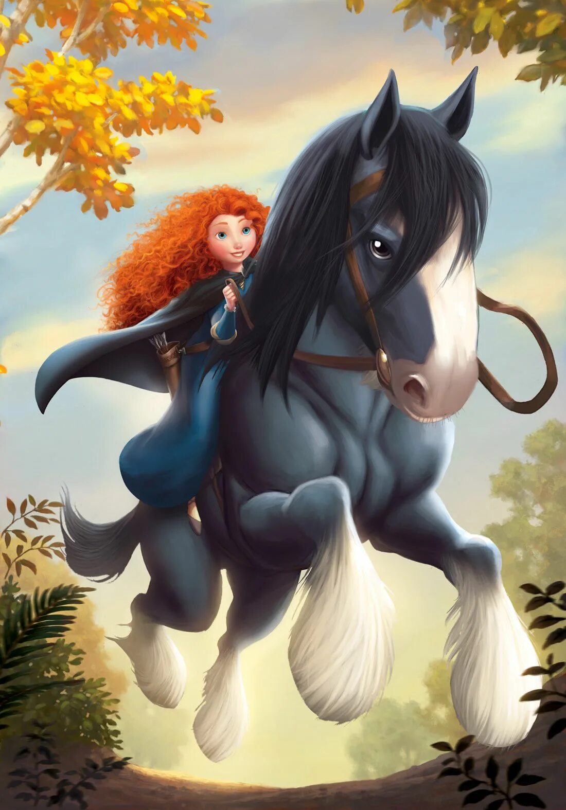 Мерида и Ангус. Мерида принцесса на лошади. Ангус Храбрая сердцем.