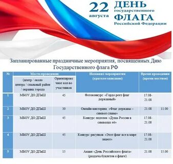 День российского флага в москве мероприятия