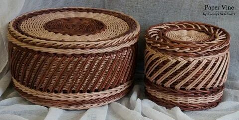 Корневое плетение из бумажной лозы мк