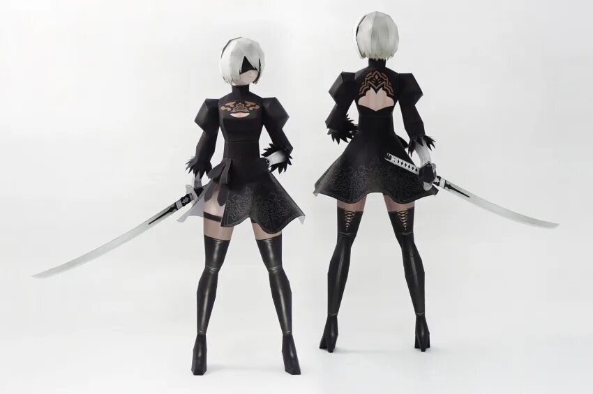 Nier rule 34. NIER Automata 2b паперкрафт. Fyra NIER моделька. NIER a2 3d model. NIER: Automata бандаж брелок.