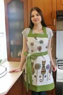 Красивый фартук на кухне своими руками