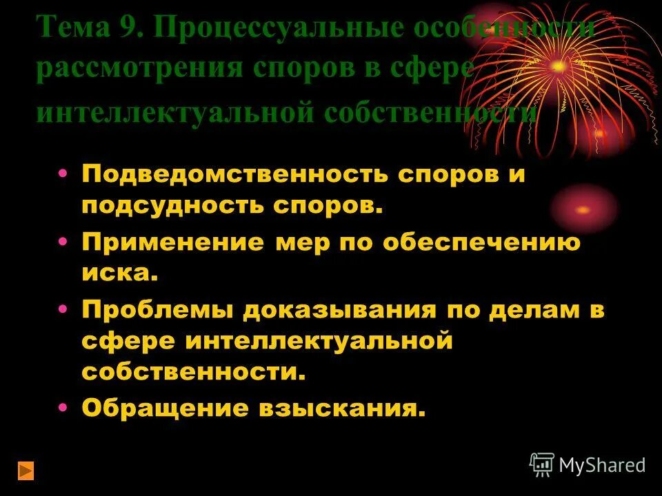 споры в сфере интеллектуальной собственности