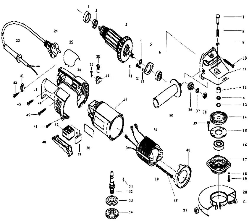 515364-4 Wirnik szlifierki kątowej Makita GA4540, GA5040, GA5040R Makita - CTN E